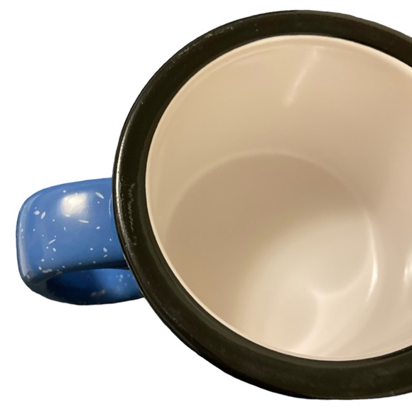 M Ware Portland OR Oregon Blue White Red Black Coffee Tea Mug Roses - Picture 7 of 8